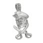 Preview: Anhänger 25x12mm Totenkopf mit Piratenhut Silber 925 Preview: Anhänger 25x12mm Totenkopf mit Piratenhut Silber 925