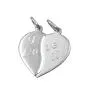 Preview: Anhänger 18x17mm Doppelanhänger Herz mit Gravur - I love u - Silber 925 Preview: Anhänger 18x17mm Doppelanhänger Herz mit Gravur - I love u - Silber 925