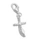 Preview: Anhänger 19x10mm Charm Krummsäbel mit Zirkonias glänzend Silber 925 Preview: Anhänger 19x10mm Charm Krummsäbel mit Zirkonias glänzend Silber 925