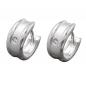 Preview: Creole 12x6mm Klappscharnier mit Zirkonia weiß Silber 925