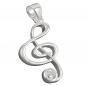 Preview: Anhänger 29x16mm Notenschlüssel Silber 925 Preview: Anhänger 29x16mm Notenschlüssel Silber 925