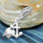 Preview: Anhänger 10mm Charm Seemannsgrab glänzend Silber 925 Preview: Anhänger 10mm Charm Seemannsgrab glänzend Silber 925