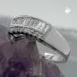 Preview: Ring 7mm mit vielen Zirkonias glänzend rhodiniert Silber 925 Ringgröße 54
