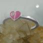 Preview: Ring Kinderring mit Herz rosa Silber 925 Ringgröße 42