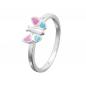 Preview: Ring Kinderring Schmetterling rosa hellblau Silber 925 Ringgröße 42