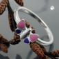 Preview: Ring Kinderring Schmetterling lila-pink lackiert Silber 925 Gr. 46