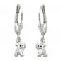 Preview: Ohrbrisur Ohrhänger Ohrringe 21x5mm Katze matt-glänzend Silber 925 Preview: Ohrbrisur Ohrhänger Ohrringe 21x5mm Katze matt-glänzend Silber 925