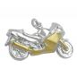 Preview: Anhänger 15x27mm Motorrad bicolor Silber 925