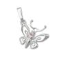 Preview: Anhänger 14x13mm filigraner Schmetterling mit Zirkonia pink Silber 925 Preview: Anhänger 14x13mm filigraner Schmetterling mit Zirkonia pink Silber 925