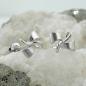 Preview: Stecker 6x8mm Schleife teilmatt rhodiniert Silber 925 Preview: Stecker 6x8mm Schleife teilmatt rhodiniert Silber 925