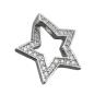 Preview: Anhänger 20mm Stern mit Zirkonias rhodiniert Silber 925 Preview: Anhänger 20mm Stern mit Zirkonias rhodiniert Silber 925