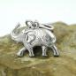 Preview: Anhänger 12x16mm Charm Elefant rhodiniert Silber 925