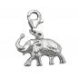 Mobile Preview: Anhänger 12x16mm Charm Elefant rhodiniert Silber 925