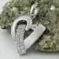 Preview: Anhänger 19x17mm Herz mit vielen Zirkonias matt-glänzend rhodiniert Silber 925 Preview: Anhänger 19x17mm Herz mit vielen Zirkonias matt-glänzend rhodiniert Silber 925