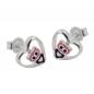 Preview: Ohrstecker Ohrring 8mm kleine Eule im Herz lila-pink glänzend Silber 925 Preview: Ohrstecker Ohrring 8mm kleine Eule im Herz lila-pink glänzend Silber 925