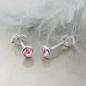 Preview: Ohrstecker Ohrring 4mm Zirkonia pink Silber 925
