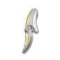 Preview: Anhänger 20x6mm bicolor vergoldet mit Zirkonia Silber 925 Preview: Anhänger 20x6mm bicolor vergoldet mit Zirkonia Silber 925