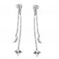 Preview: Ohrstecker Ohrring 41mm lang Kette mit Mond/Stern Silber 925