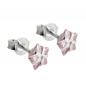 Preview: Ohrstecker Ohrring 6mm Stern Zirkonia rosa Silber 925