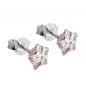 Preview: Ohrstecker Ohrring 6mm Stern Zirkonia rosa Silber 925