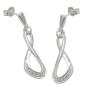 Preview: Ohrstecker Ohrring 36x10mm glänzend mit Zirkonias Silber 925 Preview: Ohrstecker Ohrring 36x10mm glänzend mit Zirkonias Silber 925