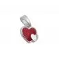 Preview: Anhänger 8x9mm Herzen rot-silber Silber 925 Preview: Anhänger 8x9mm Herzen rot-silber Silber 925