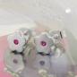 Preview: Ohrstecker Ohrring 6mm Kinderohrring Blume mit synthetischem Rubin pink farbig Silber 925