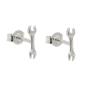 Preview: Ohrstecker Ohrring 86x25mm Schraubenschlüssel Silber 925