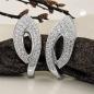 Preview: Creole 26x11mm Klappscharnier Blatt Zirkonias rhodiniert Silber 925 Preview: Creole 26x11mm Klappscharnier Blatt Zirkonias rhodiniert Silber 925