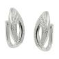Preview: Creole 26x11mm Klappscharnier Blatt Zirkonias rhodiniert Silber 925 Preview: Creole 26x11mm Klappscharnier Blatt Zirkonias rhodiniert Silber 925