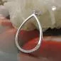 Preview: Anhänger 25x18mm Tropfen Bogen mit Zirkonias Silber 925