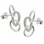 Preview: Ohrstecker Ohrring 16x7mm mit 3 Ellipsen und Zirkonias Silber 925