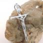 Preview: Anhänger 32x18mm Kreuz mit Jesus glänzend Silber 925