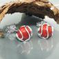 Preview: Ohrstecker Ohrring 7mm aufgearbeitete Koralle rot matt umwickelt Silber 925 Preview: Ohrstecker Ohrring 7mm aufgearbeitete Koralle rot matt umwickelt Silber 925