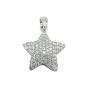 Preview: Anhänger 13x13mm Stern mit vielen Zirkonias rhodiniert Silber 925 Preview: Anhänger 13x13mm Stern mit vielen Zirkonias rhodiniert Silber 925
