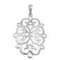 Preview: Anhänger 27x19mm filigrane Blume glänzend rhodiniert Silber 925 Preview: Anhänger 27x19mm filigrane Blume glänzend rhodiniert Silber 925