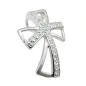 Preview: Anhänger 20x14mm Kreuz mit Zirkonias rhodiniert Silber 925 Preview: Anhänger 20x14mm Kreuz mit Zirkonias rhodiniert Silber 925