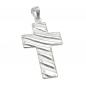 Preview: Anhänger 24x16mm Kreuz Wellenmuster matt-glänzend Silber 925 Preview: Anhänger 24x16mm Kreuz Wellenmuster matt-glänzend Silber 925