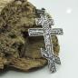 Preview: Anhänger 30x18mm russisch-orthodoxes Kreuz geschwärzt Silber 925