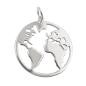 Preview: Anhänger 20mm Weltatlas glänzend Silber 925 Preview: Anhänger 20mm Weltatlas glänzend Silber 925