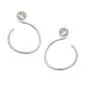Preview: Ohrstecker Ohrring 15mm Ohrspirale mit Zirkonia Silber 925