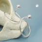 Preview: Ohrstecker Ohrring 15mm Ohrspirale mit Kugel Silber 925