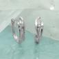 Preview: Creole 14x5mm Klappscharnier Zirkonias matt-glänzend rhodiniert Silber 925 Preview: Creole 14x5mm Klappscharnier Zirkonias matt-glänzend rhodiniert Silber 925
