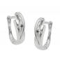 Preview: Creole 14x5mm Klappscharnier Zirkonias matt-glänzend rhodiniert Silber 925 Preview: Creole 14x5mm Klappscharnier Zirkonias matt-glänzend rhodiniert Silber 925