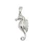 Preview: Anhänger 22x10mm Seepferdchen mit Zirkonias glänzend rhodiniert Silber 925 Preview: Anhänger 22x10mm Seepferdchen mit Zirkonias glänzend rhodiniert Silber 925