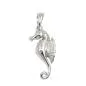 Preview: Anhänger 22x10mm Seepferdchen mit Zirkonias glänzend rhodiniert Silber 925 Preview: Anhänger 22x10mm Seepferdchen mit Zirkonias glänzend rhodiniert Silber 925