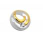 Preview: Anhänger 11,5mm Kreis mit Spirale bicolor und Zirkonia Silber 925