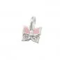 Preview: Anhänger 7x8mm Schmetterling rosa lackiert mit Zirkonia Silber 925 Preview: Anhänger 7x8mm Schmetterling rosa lackiert mit Zirkonia Silber 925