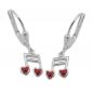 Preview: Ohrbrisur Ohrhänger Ohrringe 24x7mm Musiknote Doppelnoten mit Herz rot Silber 925 Preview: Ohrbrisur Ohrhänger Ohrringe 24x7mm Musiknote Doppelnoten mit Herz rot Silber 925