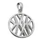 Preview: Anhänger 19mm rund mit Zirkonias glänzend rhodiniert Silber 925 Preview: Anhänger 19mm rund mit Zirkonias glänzend rhodiniert Silber 925